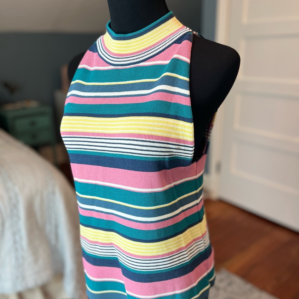 Anthropologie Maeve Iana Striped Sleeveless Knot Top Size Medium